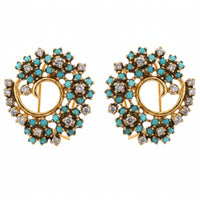 Turquoise Garland Earrings - Jewel by JF