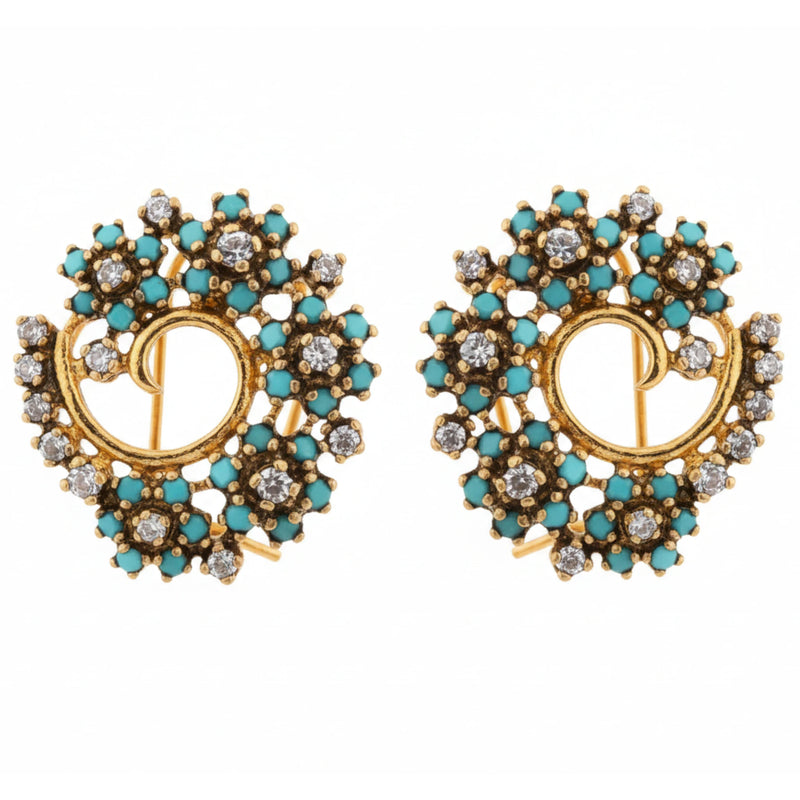Turquoise Garland Earrings - Jewel by JF