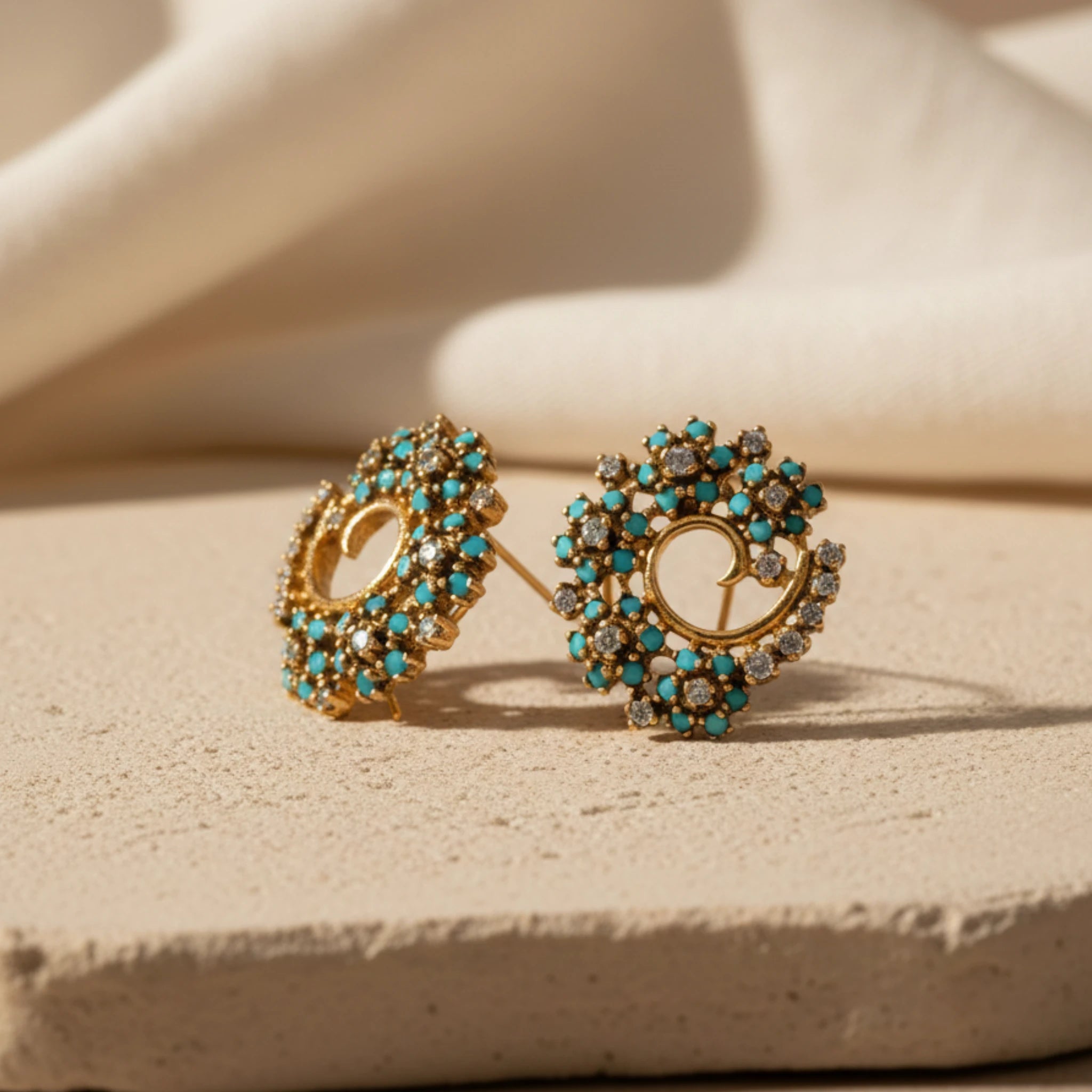 Turquoise Garland Earrings - Jewel by JF
