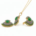 Verdant Fan Jewellery Set - Jewel by JF