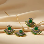Verdant Fan Jewellery Set - Jewel by JF